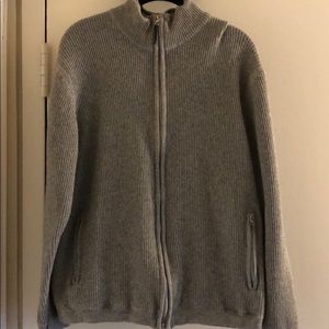 Grey Men’s Zip up Banana Republic.